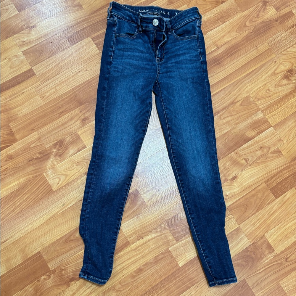 American Eagle Outfitters Women's Dark Wash Blue Skinny Jeans